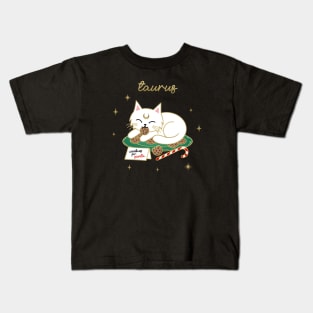 Taurus Holiday Kitty Cat Kids T-Shirt